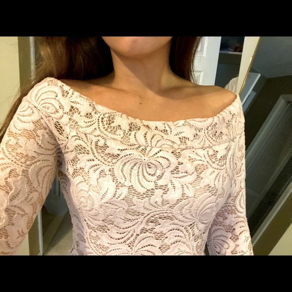 BCBG - Peplum Lace Top